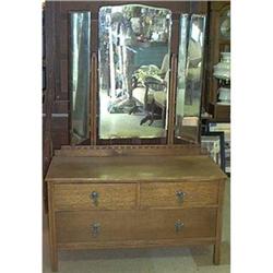 Oak 3 Mirror Dresser/Wash Stand #1652442