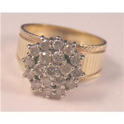 10 Kt Gold Tapered Band Ring with a 19 Diamond #1652460