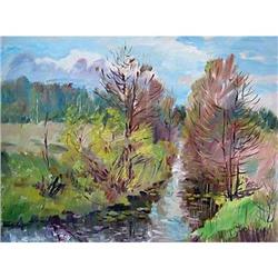 Impressionism oil "Channel" by Sorokina T. #1652500