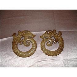 Chinese Nephrite  Pair of Door Handles of early#1652569