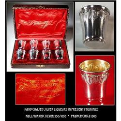 ANTIQUE FRENCH SILVER LIQUEUR SET #1652583