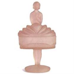 Pink BALLERINA Satin Glass Powder Jar #1652622