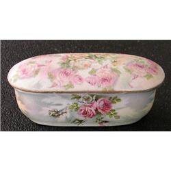 Royal Bayreuth Rose Tapestry Hair Pin Box #1652639