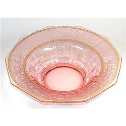 Pink Cambridge Gold Etched Centerpiece Bowl #1652701