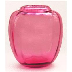 Cranberry Glass Art Deco Vase #1652736