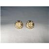 Estate 14K YG Gold Diamond Filigree Earrings #1652995