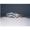Image 1 : Estate 14K WG Gold Emerald Diamond Bangle #1653028