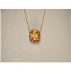 14K Black Gold Fire Opal Diamond Pendant #1653060