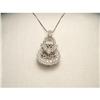 14K WG Diamond Purse Filigree Pendant Necklace #1653078