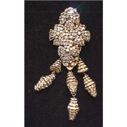 Vintage costume Stanley Hagler dangle pin #1653097