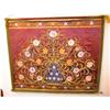Image 1 : Floral silk tapestry hand painted, signed! #1653138