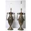 Image 1 : Pair of Lighted French Bronze Urns #1653263