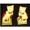 Antique English Staffordshire Pair of  Cats #1653315