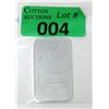 Image 1 : 1 Oz. Asahi Refining .999 Silver Bar
