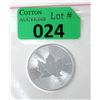 Image 1 : 1 Oz. Canada .9999 Silver 2021 Maple Leaf Coin