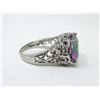 Image 2 : Large Oval Mystic Topaz Solitaire Ring