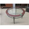 Image 1 : Round Coffee Table with Glass Top