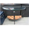 Image 1 : Glass Topped Half Moon Hall Table