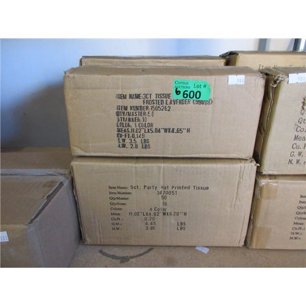 6 Cases of Assorted Tissue Paper Gift wrap
