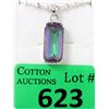 Image 1 : New Mystic Topaz Pendant on 24" Silver Chain