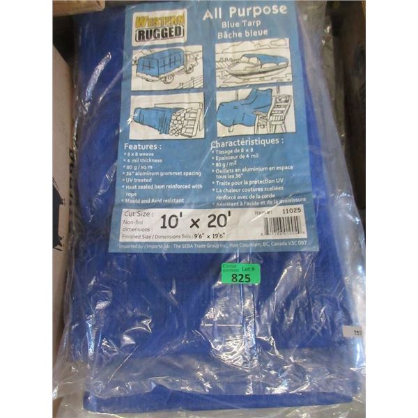 New 10' x 20' Blue Western Rugged Tarp