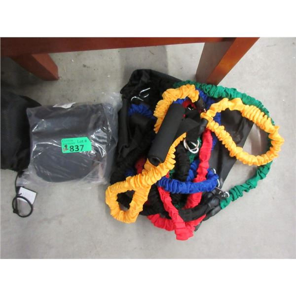 12 New Travel Pillows & 1 Resistance Band Set