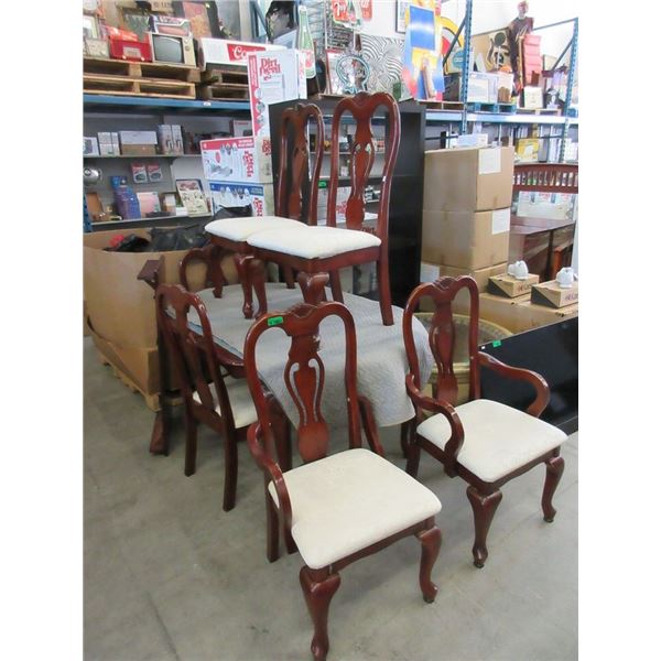 Dining Table with 6 Chairs & 1 Leaf