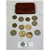 Image 1 : Old Leather Change Purse With Old Hong Kong Coins Inside