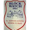 Image 2 : Vintage Block Watch Metal Road Sign 23"x18"