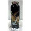 Image 1 : Vintage Japanese Imported Vase Original Tag On Bottom Rich Glossy Black Colour, Approx. 10"T