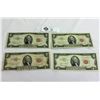 Image 1 : 4 Older United States $2 Bank Notes