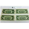 Image 2 : 4 Older United States $2 Bank Notes