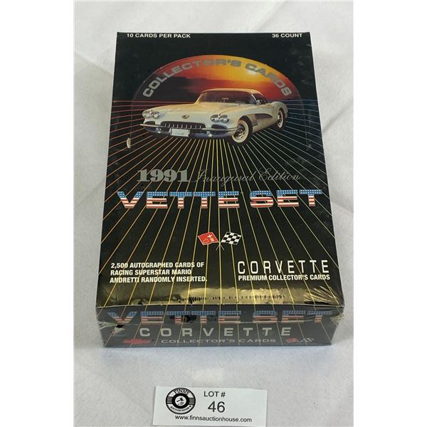 1991 Corvette Collector Cards Contains 36 Packages Unopened Case