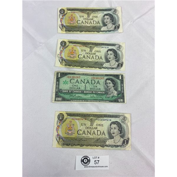 1967 And 1973 Bank Of Canada $1 Replacement Bank Notes