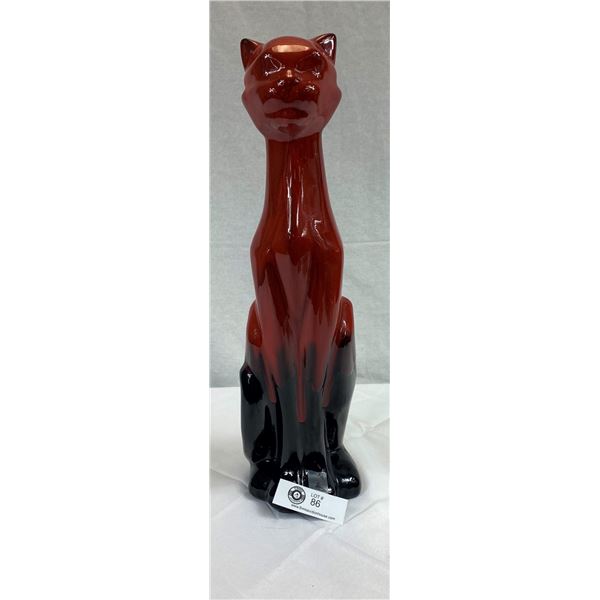 Rare Large Red Mountain Pottery Cat