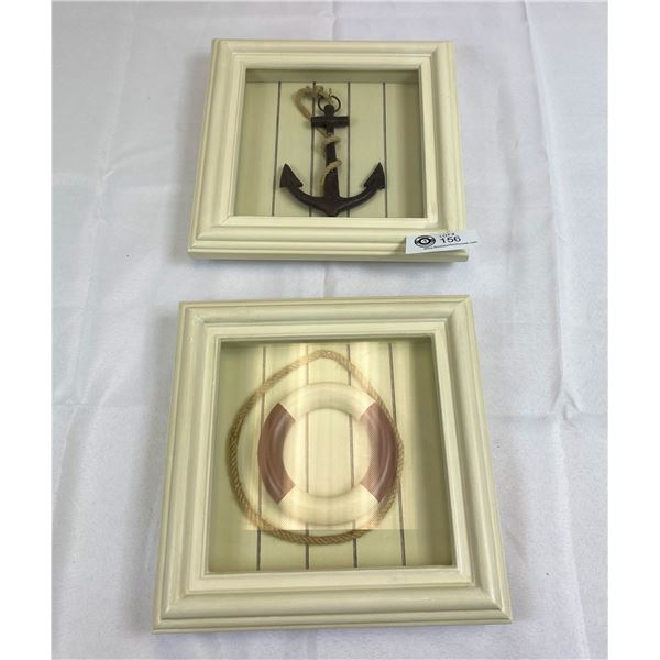 2 Nautical Themed Shadow Boxes