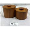 Image 1 : 2 Teak Canisters