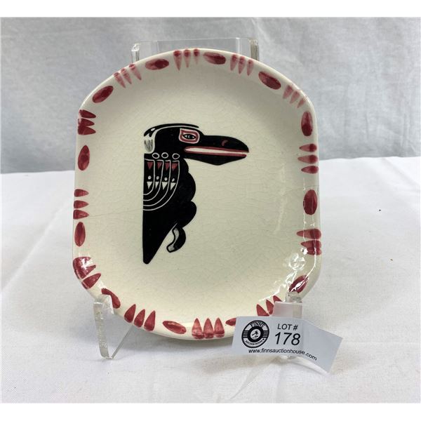 Very Early Lambert Potteries - Van. BC 'Raven' Tray 6.5"x7.5"