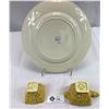 Image 2 : Vintage Royal Winton Grimwades Pebble Enamel Chintz Cream And Sugar And 10.5" Hand Painted Plate