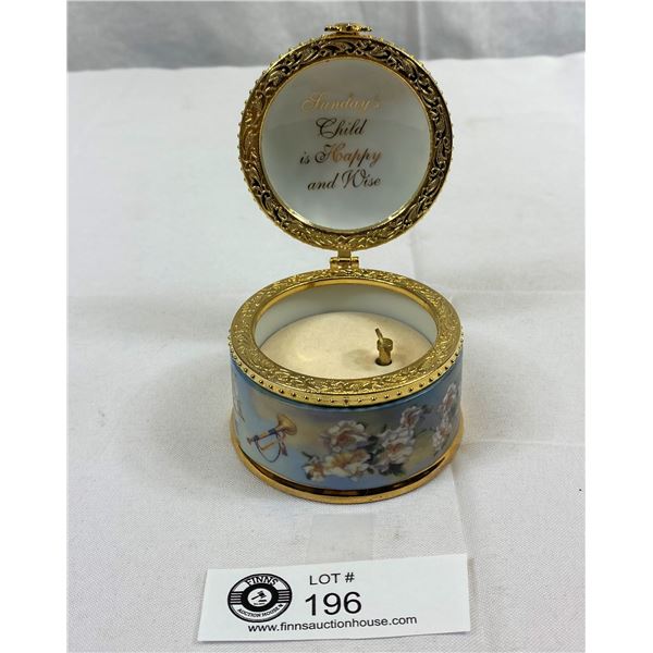 Ardleigh Elliott Music Box With COA, 'Sunday's Child
