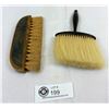 Image 2 : Antique Birks Ebony Camelhair Brush And Clothes Brush With Embossed Tin Handle