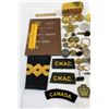 Image 2 : Nice Collectible Military Lot Of Paybooks, Badges, Pins, Buttons, Etc.