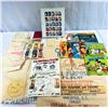 Image 1 : Lot Of Vintage Sewing Patterns, Kids Books And Advertising Fabric