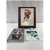 Image 1 : Ron MacLean Book 'Cornered', Photo Of 'The Golden Jet' Bobby Hull, And Photo Of Stan Mikita On Woode
