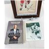 Image 2 : Ron MacLean Book 'Cornered', Photo Of 'The Golden Jet' Bobby Hull, And Photo Of Stan Mikita On Woode