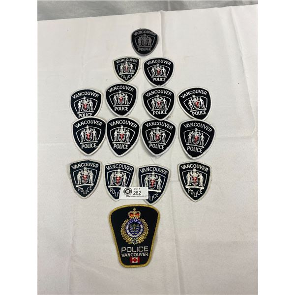 16 Authentic Defunct Vancouver Police Shoulder Patches