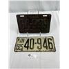 Image 1 : 1928 Manitoba And 1928 Saskatchewan License Plates