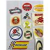 Image 2 : 16 Assorted Vintage Stickers, Dunlop, Castrol, Suzuki, Graphic Stickers, Etc.