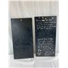 Image 2 : 2 Black Lacquer With Abalone Inlay Wall Plaques, 12"x24"