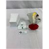 Image 2 : Nice Vintage Glass Creamer And Milk Glass Box